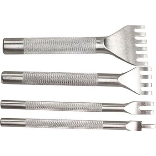 DIY leather craft set tool straight bar stitch hole punch maker 4pcs/lot