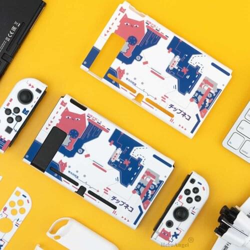New Hard PC Case for Nintendo Switch Console for Joy-Con Controller Electrical Circuit Cat Protection Dockable Cover Accessory