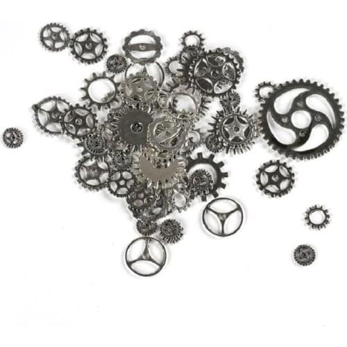 About 100pcs/lot DIY jewelry Making Vintage Metal Mixed Gears Steampunk Gear Pendant Charms Bronze Bracelet Accessories new Wh