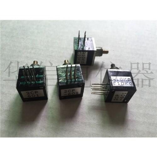 Original new 100% 2CP-601 dual potentiometer A10K C10K axle diameter 3MM (SWITCH)