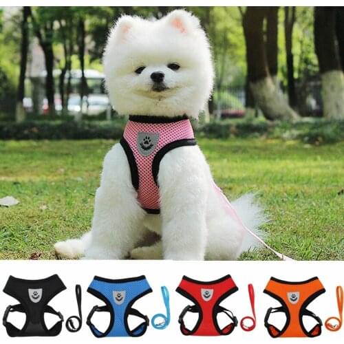 Pet Dog Harness For Dogs Training Vest Collar with Leash Set Small Medium Big Dogs Adjustable Outdoor Walking Harness