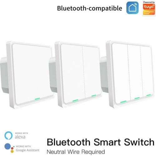1/2/3Gang Tuya Bluetooth-compatible Smart Light Switch Wireless Scene Switch Smart Switch Work With Alexa Google Home Smart Life