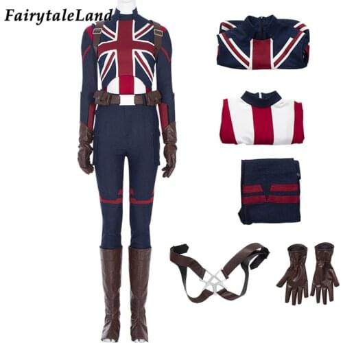 High quality Halloween Superhero Captain Cosplay Carter Costume Fancy Heroine Peggy Armor Outfit Custom Made