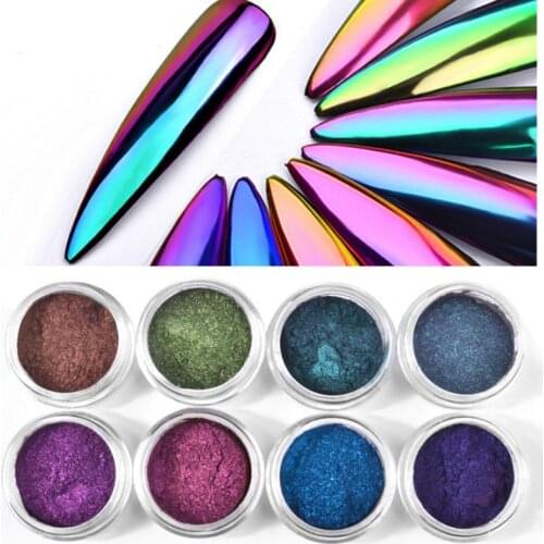 1Box 3D DIY Optical Nail Chrome Mirror Powder Glitters Manicure Nails Art Decoration Accessories Gel Polish Dust