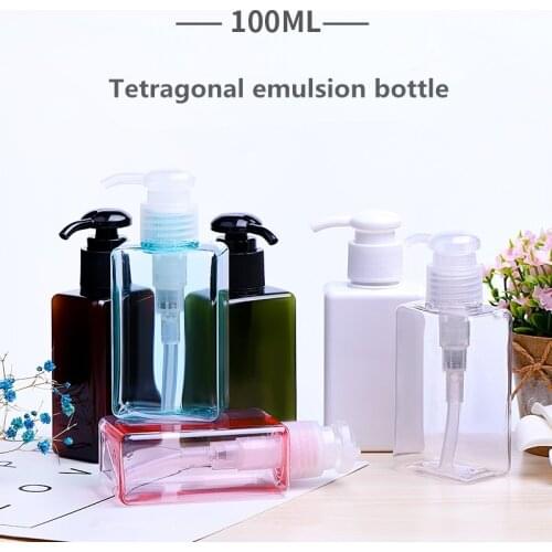 100ml Quad-square PETG emulsion Bottle Shampoo Body wash bottle Cleansing milk bottle Available from stock