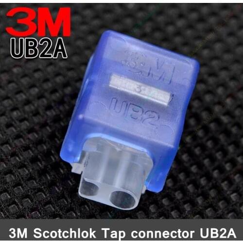 100% Genuine 20PCS/LOT 3M Scotchlok UB2A K4 Tap connector self-striping 2 wires 19-26AWG (0.9-0.4mm) Max. O.D. 0.082inch
