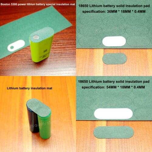 100pcs/lot 18650 universal lithium battery high temperature insulation gasket bark paper self-adhesive insulation gasket