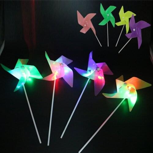 100pcs Creative LED Flashing Flash Windmill Colorful Glow Light Up Toys For Kids Children Gifts Party Decoration ZA6090