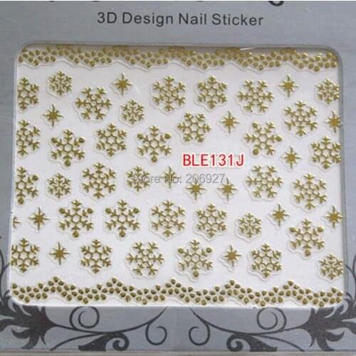 2PCS BLE131J-Gold Nail Art Cute Cartoon Sticker Nail Art Sticker