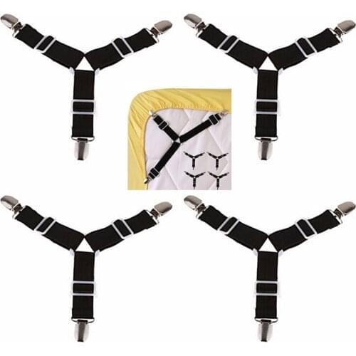 2PCS Adjustable Bed Sheet Clips Cover Grippers Holder Mattress Duvet Blanket Fastener Straps Fixing Slip-Resistant Belt