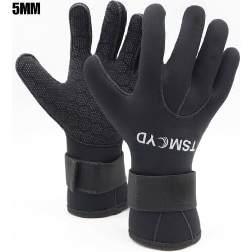 2021 Men Women 5MM Neoprene Wear-Resistant Non-Slip Gloves Diving Winter Warm Swim Scuba Equipment Spearfishing Free Dive Gloves