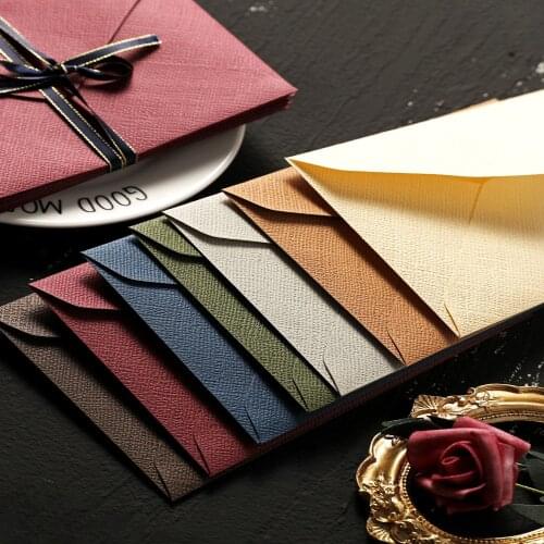 5 Linen texture retro creative envelope letter paper fire lacquer seal seal color gift card invitation greeting card