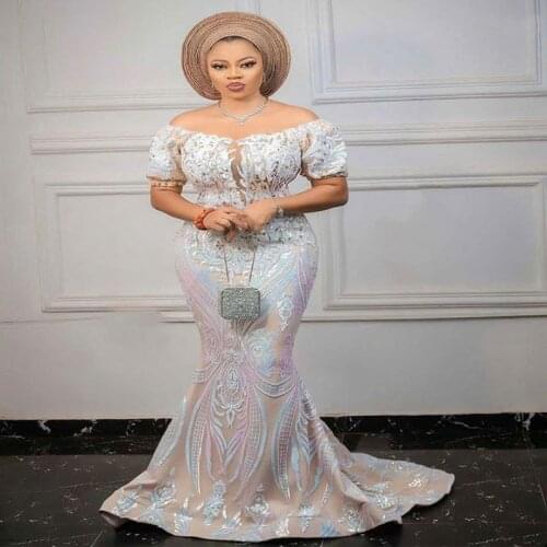 Gold Sequins African Lace Fabric 2020 Embroidered Nigerian Wedding Lace Fabric High Quality French Tulle Lace Fabric SL643