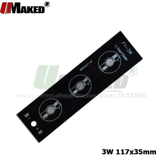 3W 117*35 mmLED PCB Aluminum baord plate pcb for 1W 3W 5W LEDs Tube light Floodlight Ceiling Wall light replace led strip pcb