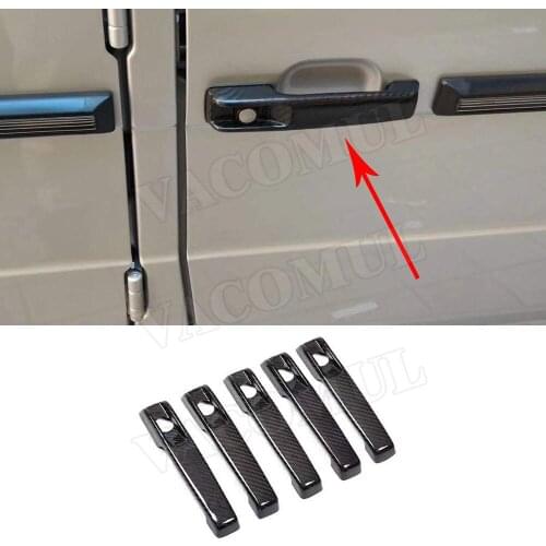 Carbon Fiber Car Door Handles Covers Trim Decoration 5pcs/set For Mercedes Benz G Class W463 G55 G63 G500 G550