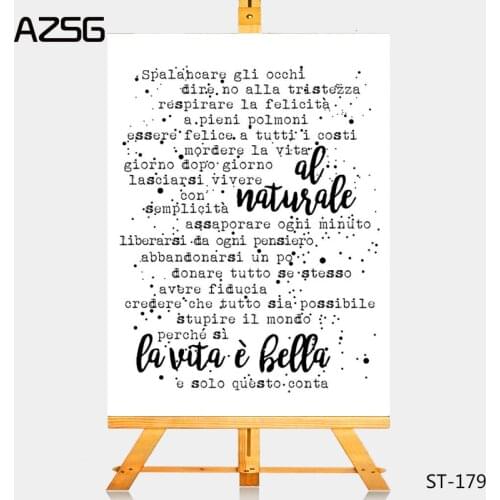 AZSG Blessings language words Clear Stamps for DIY Scrapbooking/photo Album Decorative Craft Clear Stamp Chapte