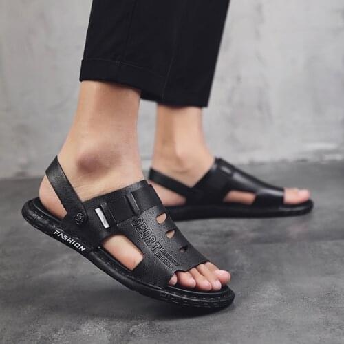 Big sandali sandals size roman ete for leather shoes da cuero slide sandales uomo de man heren sandal para casa beach work cuir
