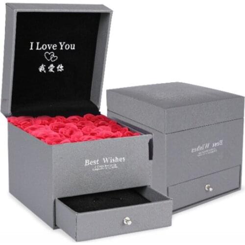 Wrapping Gift Case Gift Box Foldable Flower Box Living Room Wedding Portable Beautiful jewelry box With the bag