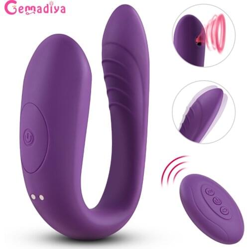 Double Vibrator for Couple Wireless Remote Control Vibrating 10 Speed Vibrator women Female Dildo Clitoris Stimulator Sex toys