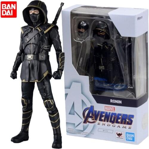 Original Bandai Marvel Avengers Endgame Hawkeye Ronin Goliath Clint Francis Barton S.h.figuarts Action Figure Model Kids Toys