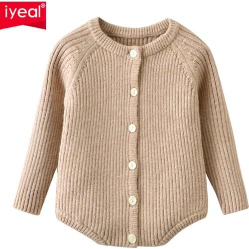 IYEAL New Knitted Body Baby New born Baby Clothes Toddler Jumpsuit Newborn Boy Bodysuits Infant Toddler Girl Overalls for 0-24M
