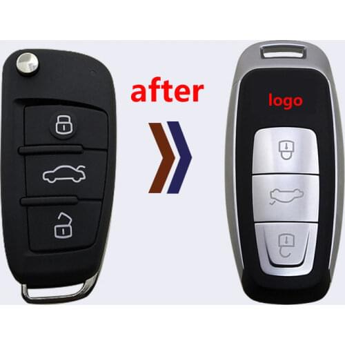 Car Modified Remote Key Shell for Audi A3 Q2 Q3 Q5 Q7 S3 R3 RS A4 A5 A6 A7 A8 TT RS3 RS5 Keyless Smart Key Case Remote Key Cover