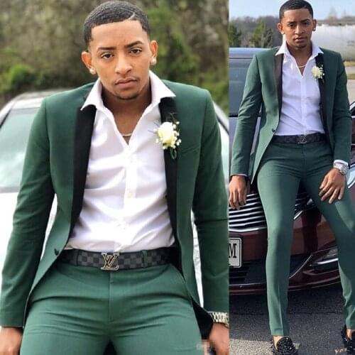 Suit Men Single Button Casual Business Slim Fits Social Blazer Costume Custom Made Wedding Groom Best Man Prom Suit Jacket+Pants