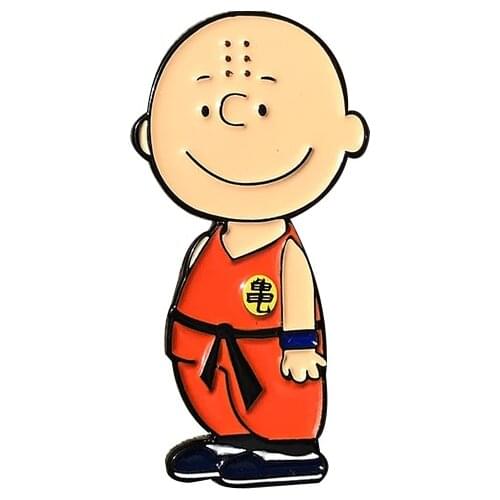 DBZ fighter badge kawaii Krillin pin