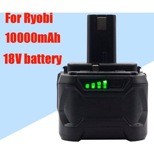 18V 10000mAh Li-ion Rechargeable Battery is Suitable for 18v Wireless Power Tools Ryobi ONE BPL1820 P108 P109 P106 RB18L50 RB18L