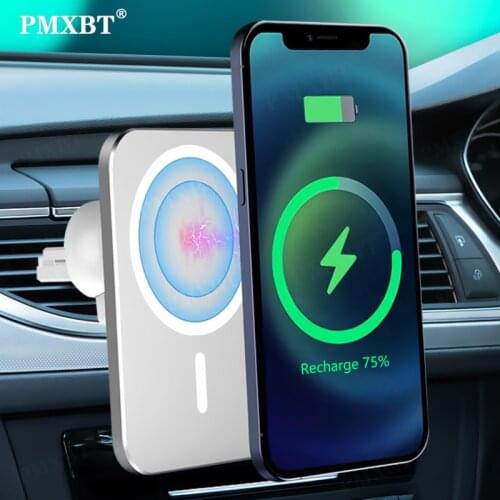 Magnetic Wireless Car Charger Air Vent Mount Car Phone Holder For iPhone 12 Pro Max 12 Mini 15W Fast Charging Wireless Chargers