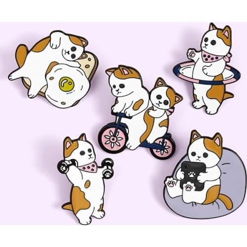 Pins Metal Cute Animal Puppy Sport Brooch For Coat Enamel Pin WomenS Brooches On Clothes Brooche Badges on Backpack Badge