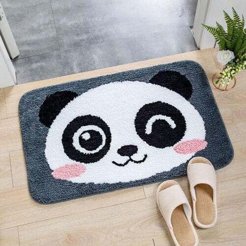Cartoon Animal Bedroom Door Mat Non-slip Carpet Panda Mat Cute Home Bathroom Balcony Doorway Hallway Absorbent Doormat