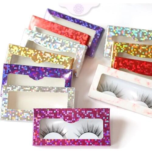 Wholesale 10/20/50pcs paper eyelashes packaging box, can be customized logo, used to install false eyelashes or magnet eyelashes