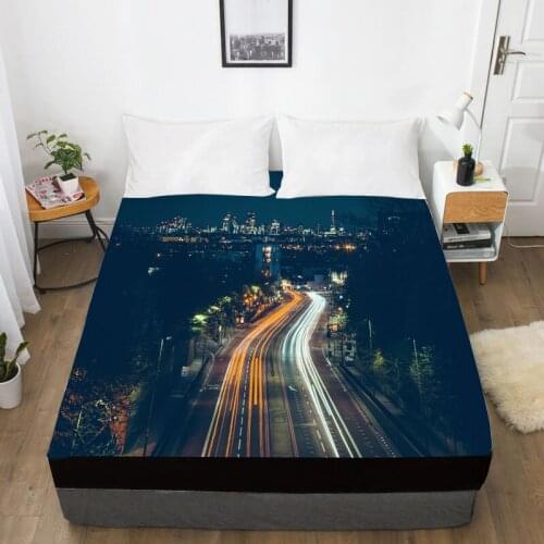 3D HD Digital Printing Bed Sheet With Elastic,Custom Fitted Sheet Twin/Full/Queen/King,Mattress Cover Bedding,150/180/160x200