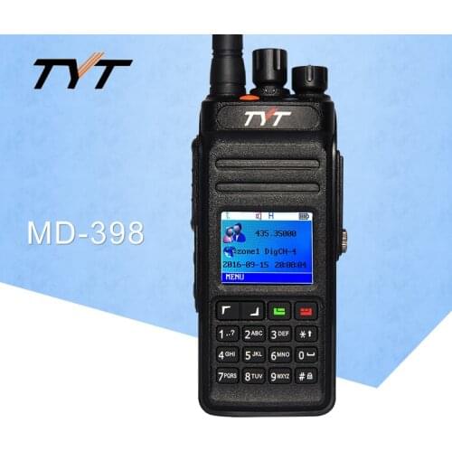 Applicable TYT MD398 Digital DMR Walkie Talkie Waterproof IP67 Two Way Radio High Power 10W Ham Radio Transceiver