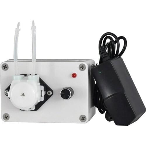 Automatic 24V Peristaltic Pump Water Pump Flow Adjustable + AC Adapter Free Shipping