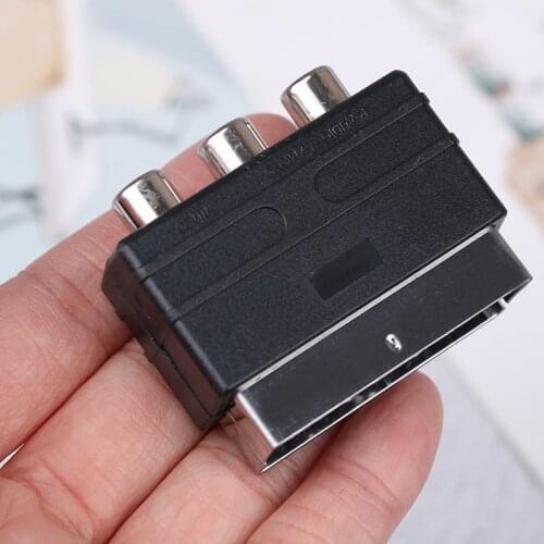 RGB scart to 3 RCA S-Video sdapter composite RCA SVHS AV TV audio converter