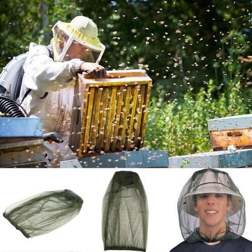 Fishing Caps Anti-mosquito Bee Bug Insect Head Net Mesh Mask Hat Beekeeper Face Cover for Fishing Hiking Camping Traveling