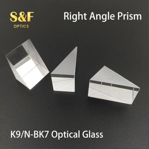 Superfine 25.4mm 1inch K9 Optical Glass Right Angle Prism triangular internal reflecting