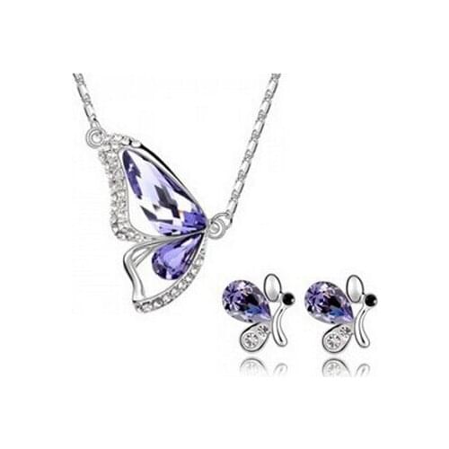 S072 Korean fashion jewely sets Necklace + Earrings Two-piece Set