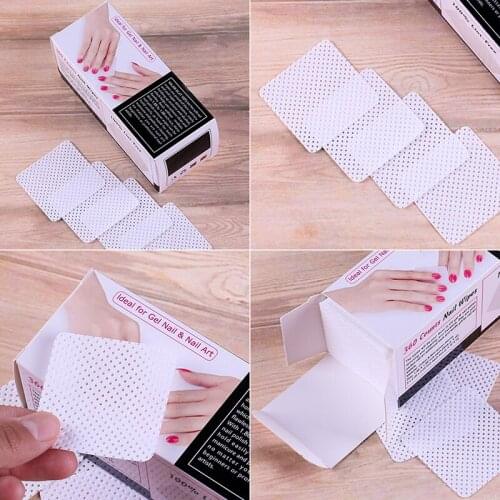 360pcs Niet-pluizende Nagellak Remover Katoen Wipes Cleaner Papier Pad Hand Servet Nagels Polish Art Cleaning Manicure New