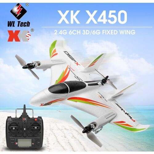 Good Airplane Wltoys Xk X450 6-way Brushless Vertical Takeoff / Landing Fixed-wing Airplane Aircraft Leading Star