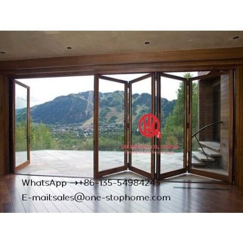 Bi-Fold glass door system smoothly maximize the opening space,soundproof