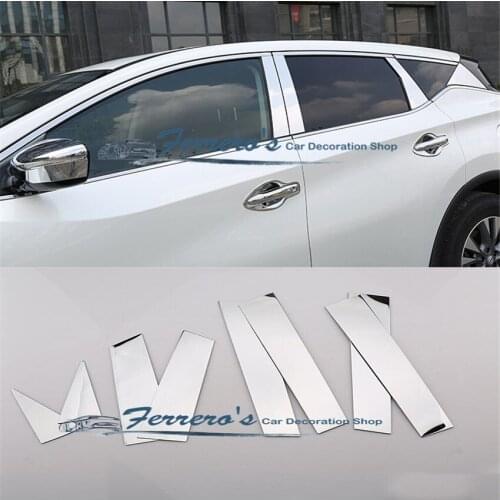 Free shipping car styling stickers for 2015-2017 Nissan Murano window pillar trim kluger stainless steel decorative sequins