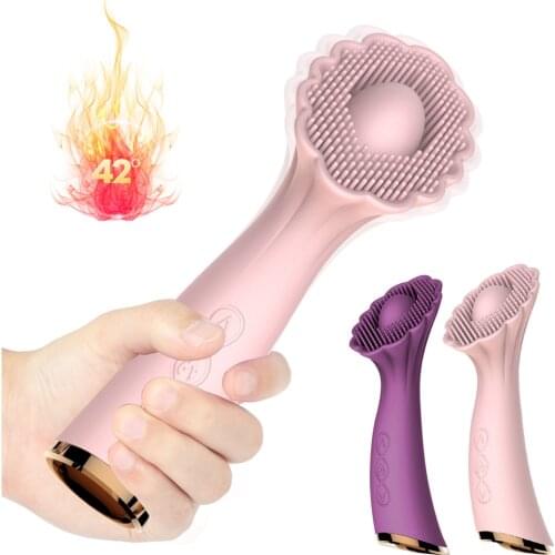 Clitoris Stimulator Vibrator Silicone Masturbator for Women Adult Sex Toys G-spot Nipple Massager Heating Vibrators Powerful Toy