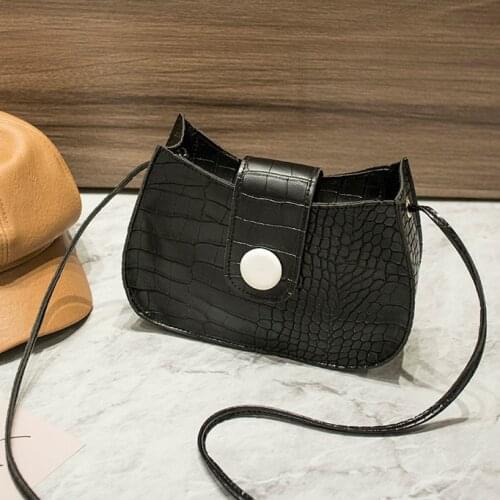 High Quality Trendy Womens Bag 2021 New Fashion Shoulder Bag Embossed Crocodile Mobile Phone Bag Zipper Buckle Messenger Bag