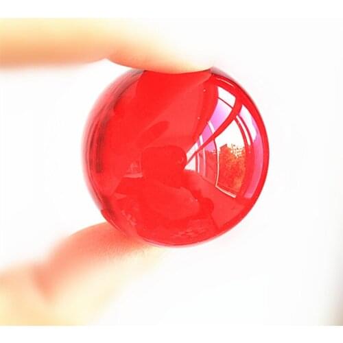 Top Quality 40mm Red Feng Shui Crystal Glass Ball Collection for Home Decorative Birthday Gifts Smooth Round Sphere Crafts