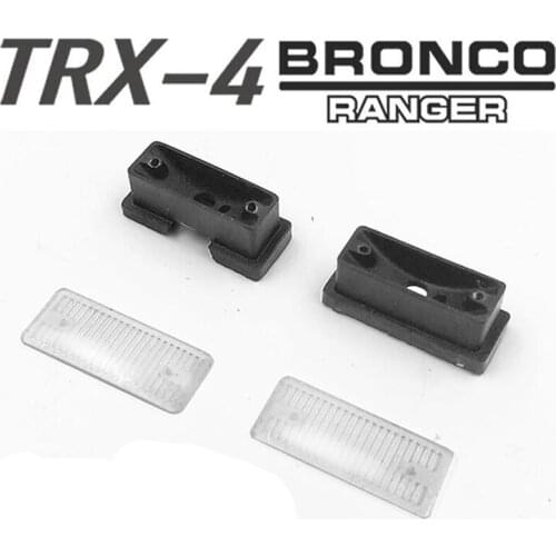 1/10 rc crawler model car grill fog lamps assembly for 1:10 scale traxxas trx4 bronco remote control toys truck
