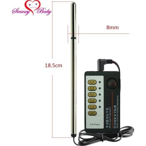 001 1pcs Penis Plug Electric Shock Host and Cable electro shock sex toys electro stimulation sex toys for TENS adult game AB1982