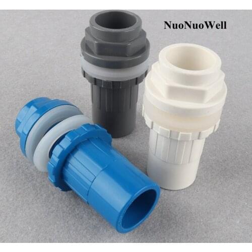 1pc 40mm HI-Quality Inlet Outlet Joints Aquarium Fish Tank PVC Pipe Connectors Aquatic Pet Socket Water Tank Drainage Joint